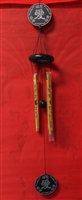 Black Chinese symbol WIND CHIMES Model 6400