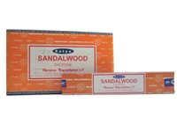 ''Satya Sandalwood (Oriental Series) 15 gram INCENSE (Dozen, Box of 12 packs of 15 grams each)''