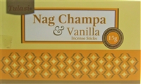 Tulasi Nag Champa & VANILLA INCENSE Sticks (Box of 12 x 15g)