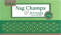 Tulasi Nag Champa & ARRUDA INCENSE Sticks (Box of 12 x 15g)