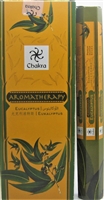 Chakra - Aromatherapy- Eucalyptus INCENSE STICKS (Box of 6 packs of 20 STICKS)