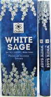 Chakra - White Sage - INCENSE STICKS (Box of 6 packs of 20 STICKS)