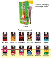 ''Blunt Black 19'''' JUMBO Hand Dipped Incense Sticks - 1 Display containing 12 Different FRAGRANCEs, 2