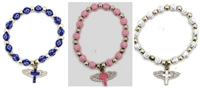 Wings Cross Bracelet - Cross Engraved BEADS (DOZEN)