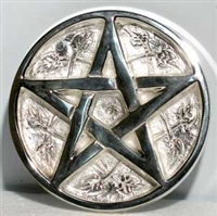 ''Brass Pentagram, Silver PLATED''