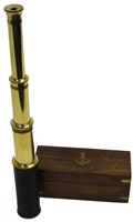 ''Brass Telescope with WOODEN BOX 15'''' - Nautical''