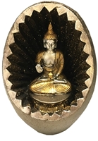 GOLD Brown Adult Buddha In a Sphere Model 244B-2