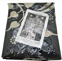 ''Elephant Tree TAPESTRY, White and black''