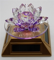 SOLAR Powered Crystal Lotus Flower - Select Color