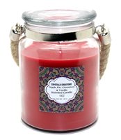 ''Crystalo Creations 3 in 1, Apple Pie, Cinnamon, Vanilla Scented CANDLE with Rope Handle, 18 Ounce''