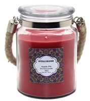 ''Crystalo Creations Apple Pie Scented CANDLE with Rope Handle, 18 Ounce''