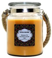 ''Crystalo Creations Balsam Fir Scented Candle with Rope HANDLE, 18 Ounce''