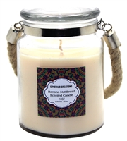 ''Crystalo Creations Banana Nut Bread Scented Candle with Rope HANDLE, 18 Ounce''