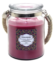 ''Crystalo Creations Berries 3 in 1, Strawberry, Blueberry, Cranberry Scented CANDLE with Rope Handle