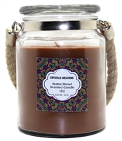 ''Crystalo Creations Butter Bread Scented Candle with Rope HANDLE, 18 Ounce''