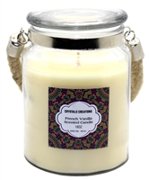 ''Crystalo Creations French Vanilla Scented Candle with Rope HANDLE, 18 Ounce''