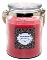 ''Crystalo Creations Fresh Rose Scented CANDLE with Rope Handle, 18 Ounce''