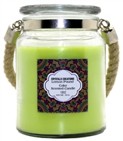 ''Crystalo Creations Lemon Pound Cake Scented Candle with Rope HANDLE, 18 Ounce''