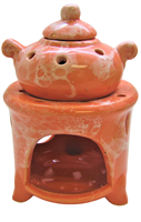 Ceramic Teapot Tealight OIL BURNER - Orange