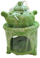 Ceramic Teapot Tealight OIL BURNER - Green