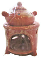 Ceramic Teapot Tealight OIL BURNER - Pink