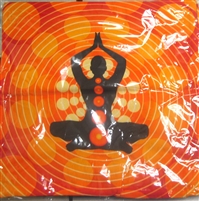 Pillow Cover (5 PIECES/pack) - Orange Background with Meditating Man