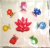 PILLOW Cover (5 pieces/pack) -  White Background with 7 power a Lotus