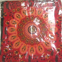 PILLOW Cover (5 pieces/pack) - Red cloth with flowers and Black Boarders