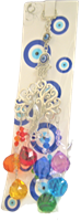 ''Seven Chakra Tree of Life with Hamsa Evil Eye ornament /CHARM 10''''''