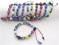 Plastic Evil Eye BRACELET with Adjustable String