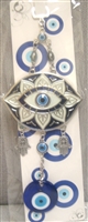 ''Evil Eye - White Evil Eye ornament with Blue outline/CHARM 10''''''