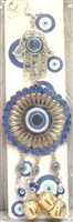 ''Evil Eye - Flower with Evil Eye ornament and Bells /CHARM 10''''''