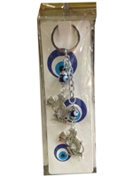 Two Chain Monkeys Evil Eye Nazar Key Chain