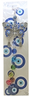 ''Evil Eye - Seven Chakra Butterfly Amulet w/ Hamsa and Evil Eye ornament /CHARM 10''''''