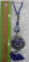 ''Evil Eye owl w/blue tassle PENDANT/Charm 5'''' Model EE0032''