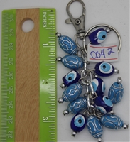 ''Evil Eye round beads key chain PENDANT/Charm 3'''' Model EE0042''