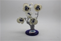 ''Silver tree trunk w/evil eye FLOWERS 5.5'''' Model EE117 (Silver)''