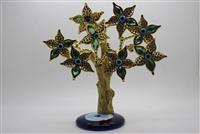 ''Gold tree star shaped FLOWERS w/ evil eye & Evil eye base 7'''' Model EE557 (Gold)''