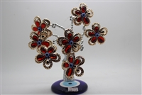 ''Silver tree w/ red FLOWERS & evil eye w/ evil eye base 8'''' Model EESX550 (Gold)''