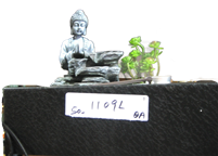 Praying Buddha fountain with White sand and TEALIGHT - Model 1012L