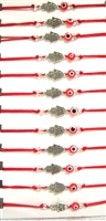 Fashion JEWELRY Hamsa Evil Eye Symbol Bracelet - Pack of 12