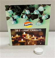 50 Tealight T-light CANDLES by Govinda