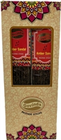 Govinda Resin Incense Sticks (12 Packs with 8 Sticks Each)- Amber SANDAL