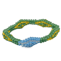 ''ILDE bracelet, DIAMOND Style, Medium - ORULA camino de Yemaya Asesu (light blue)''