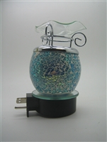 Plug In Mosaic Crackle GLASS Oil Warmer