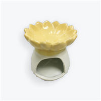 Ceramic Tea Light OIL BURNER - Lotus Flower- Random Color