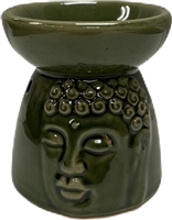 Ceramic Tea Light OIL BURNER - Buddha Face Relief - Random Color