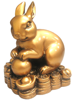 ''Rabbit on TOP of Chinese coins Figure 4'''' Tall''