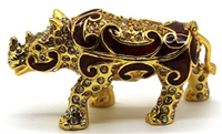 Gold Rhino TRINKET BOX