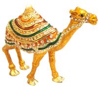 Gold Camel- Bejeweled TRINKET Box